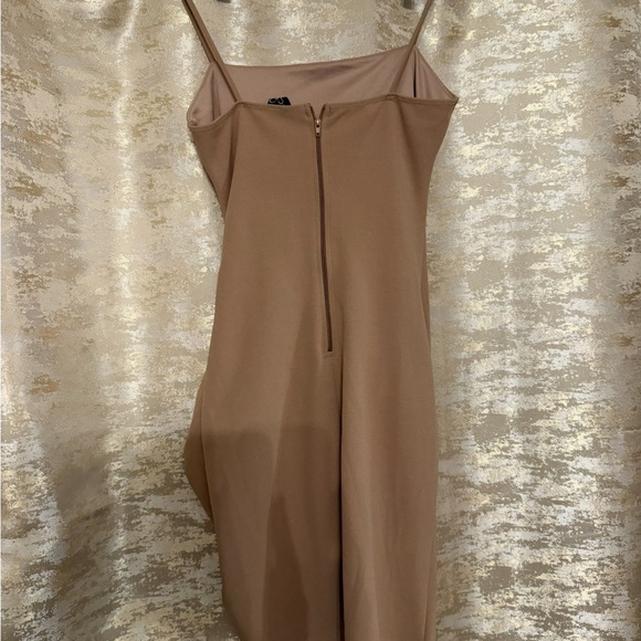 Windsor Tan Ruched Mini Dress - Picture 3 of 4